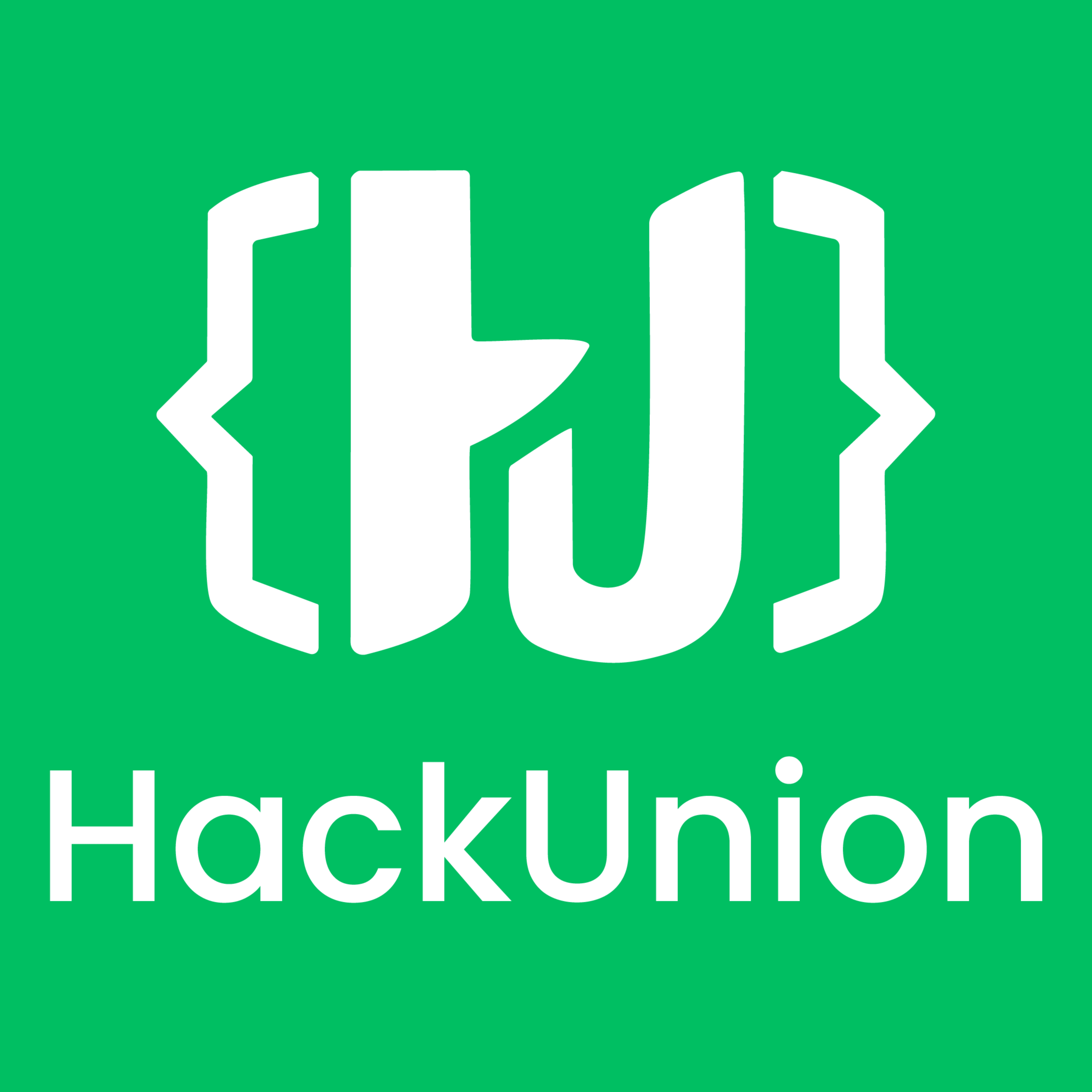 HackUnion white logo